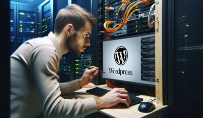 Ein Benutzer der WordPress auf einem Server installiert