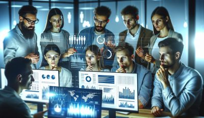 Digitale Marketingexperten analysieren Website-Daten