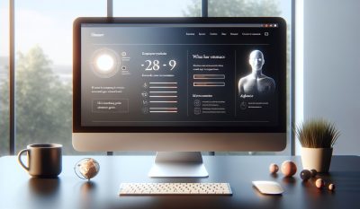 Ein perfekt gestaltetes Website-Design auf einem Computerbildschirm