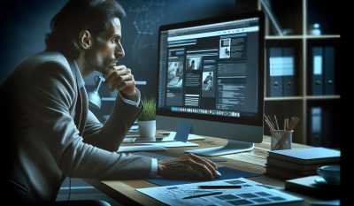 Ein Webdesigner erstellt eine individuelle Website